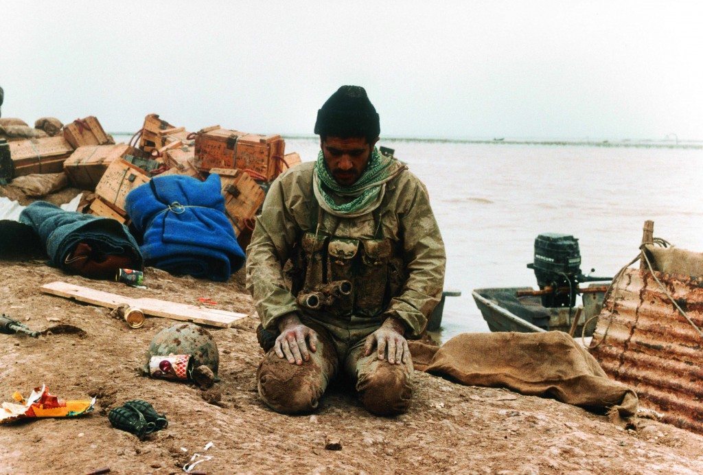 Iranian Soldier Praying