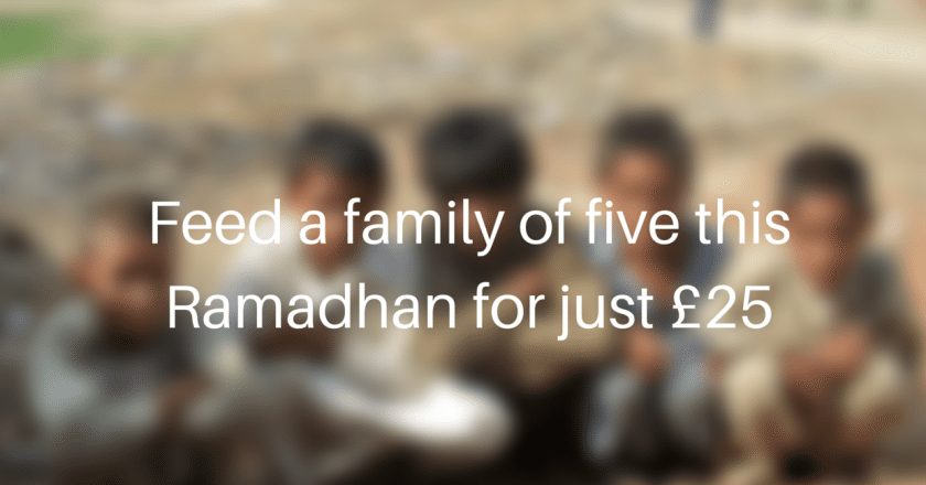 Feed a family of five this Ramadan for just £25