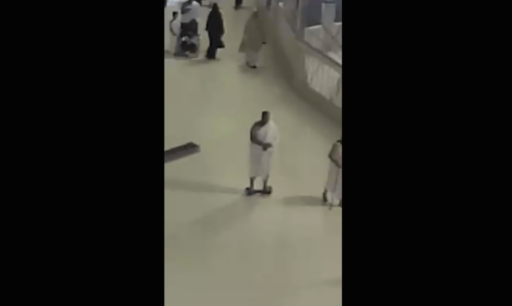 A video of a man doing tawaf on a segway has gone viral!