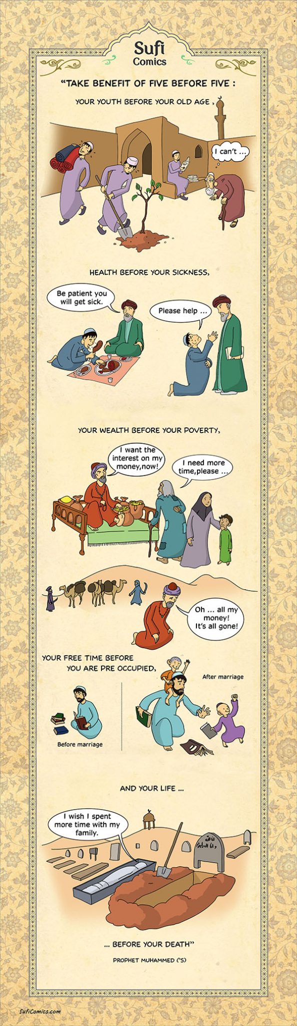 Sufi Comics: Take Benefit of 5 things be