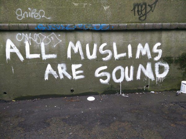 islamophobia graffit UK