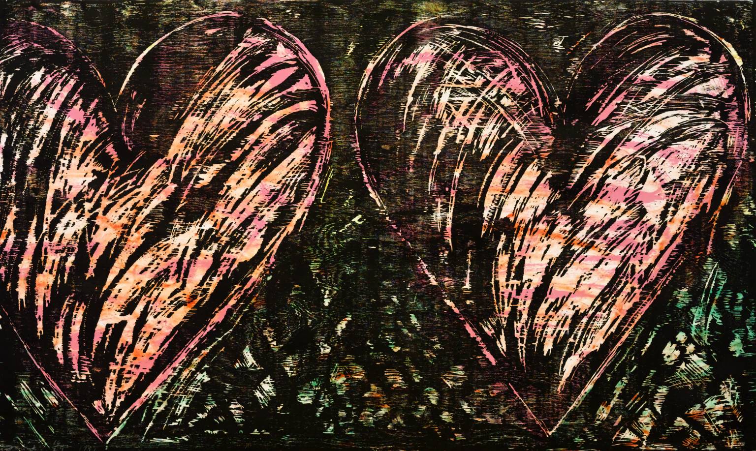 Two Hearts in a Forest 1981 by Jim Dine born 1935