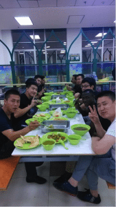 Iftar at the Fudan University canteen.