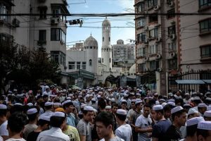 Eid prayers in central Shanghai 