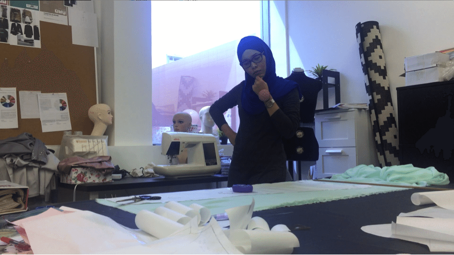 Adlina in her design studio. 