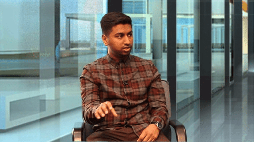 Shuhel Ahmed, a filmmaker from East London, talked about his upcoming short film series for the first time on Youth Corner (Photo credit: LB24TV)